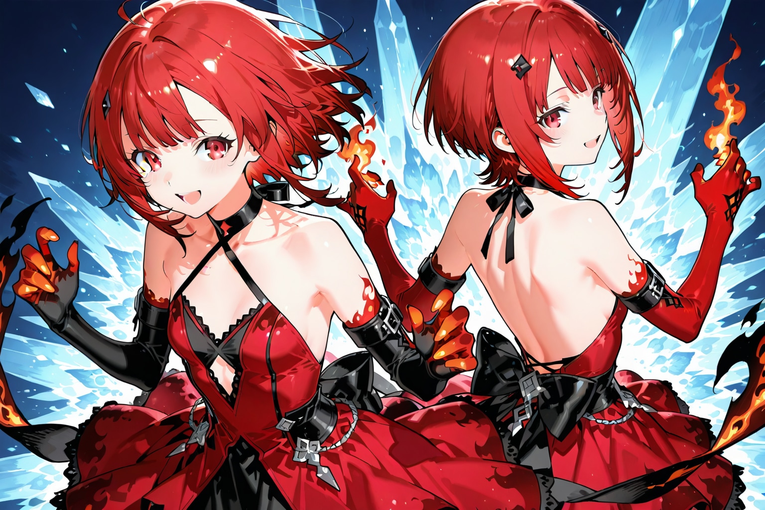 PHOENIXちゃん姉妹「ふるぱわーでいっくよ～」「うん、お姉ちゃん！」 | の人気AIイラスト・グラビア