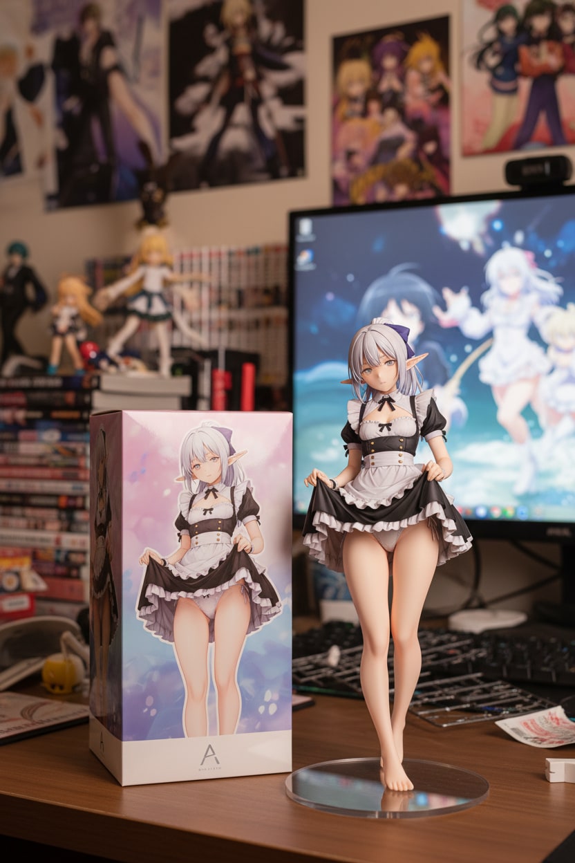 【習作】オリジナルキャラ系エルフメイドさんのフィギュア化