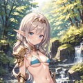 水浴びに来たエルフさん 2枚目