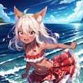 ビキニ水着狐娘 3枚目