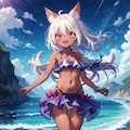 ビキニ水着狐娘 2枚目
