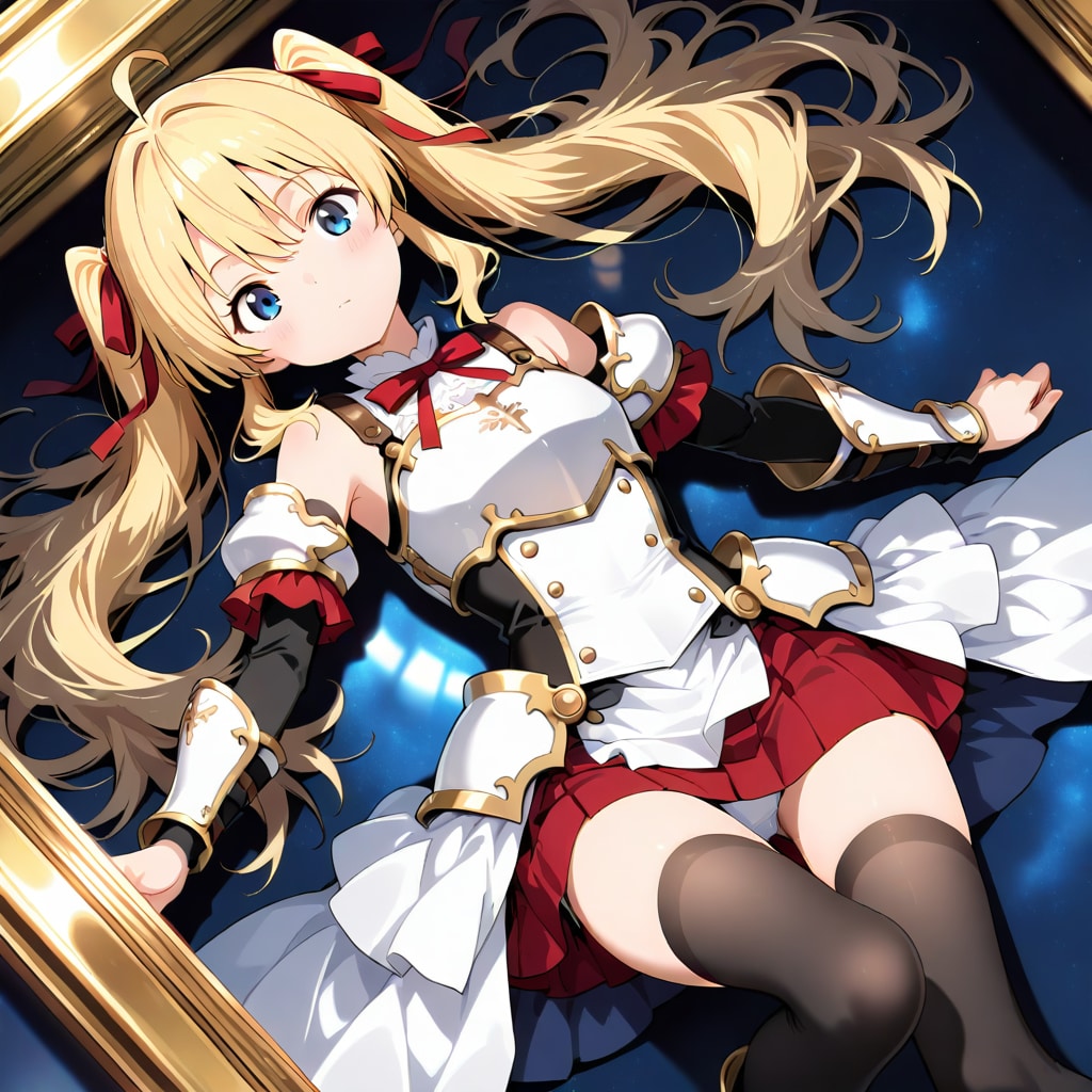 「ふ、ふん…こんなところで寝てるわけじゃないんだから！ ……でも、莉奈のこと見てくれる？」騎士のツン顔❤️