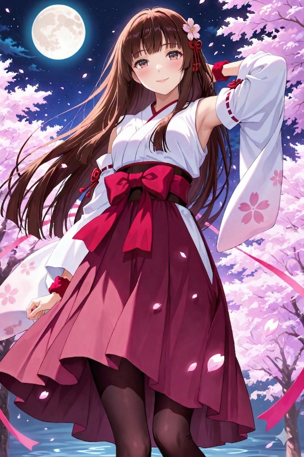 月と桜