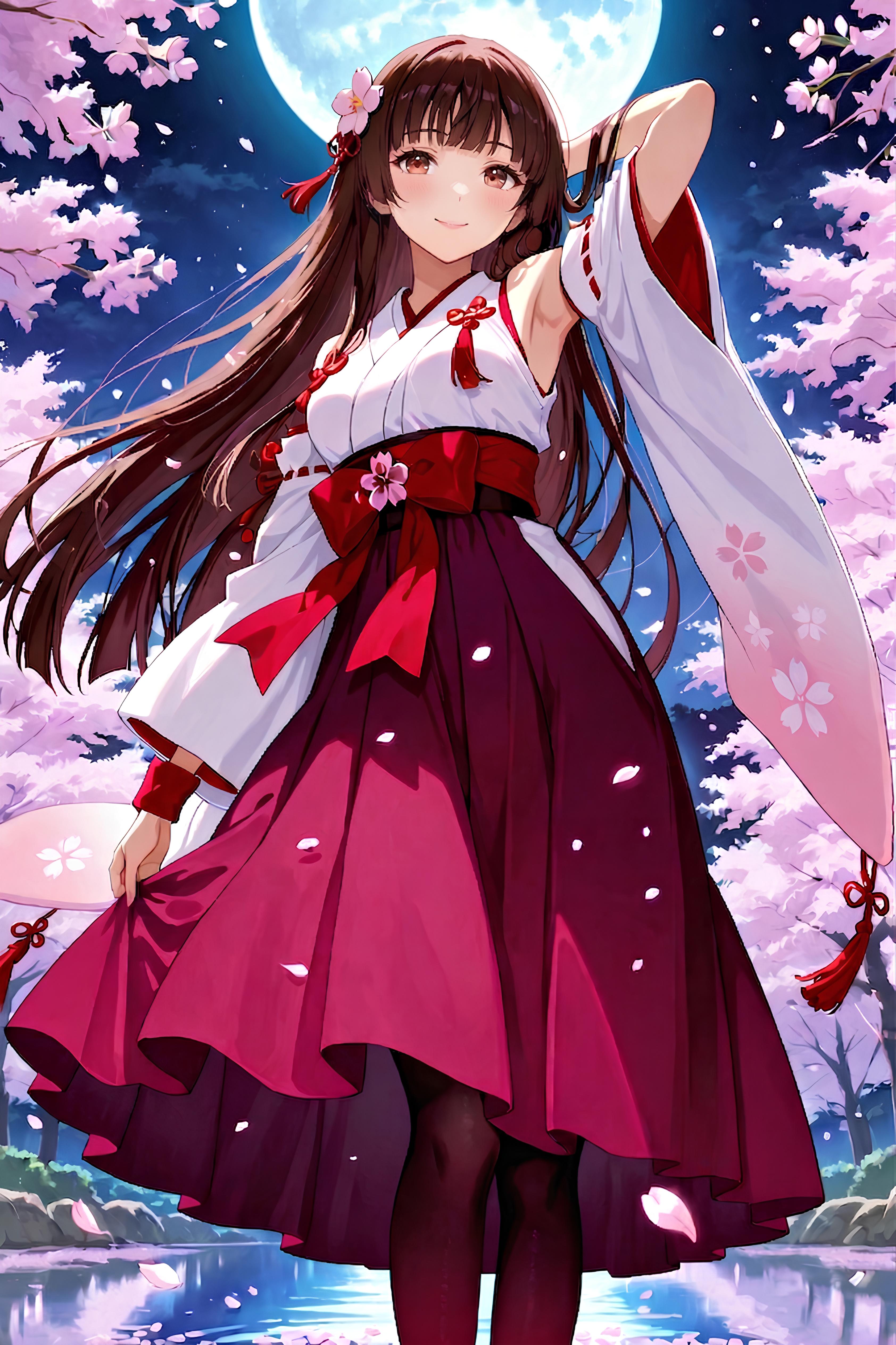 月と桜 | の人気AIイラスト・グラビア