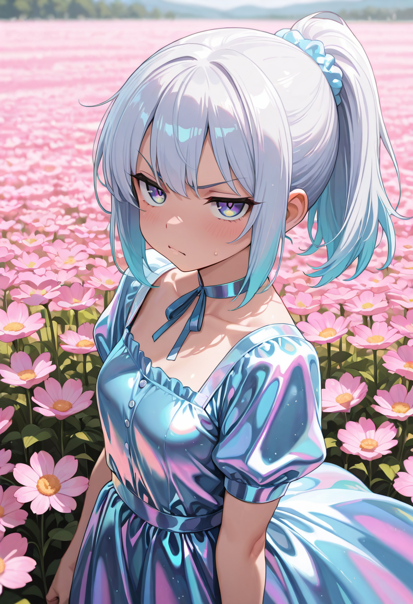 花畑とジト目