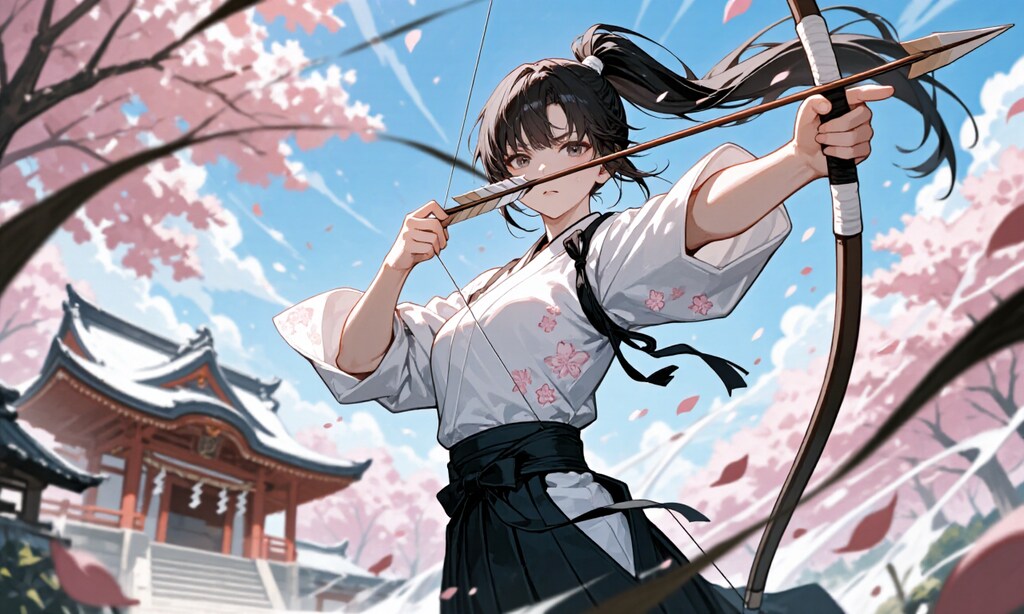 大弓女子　桜嵐