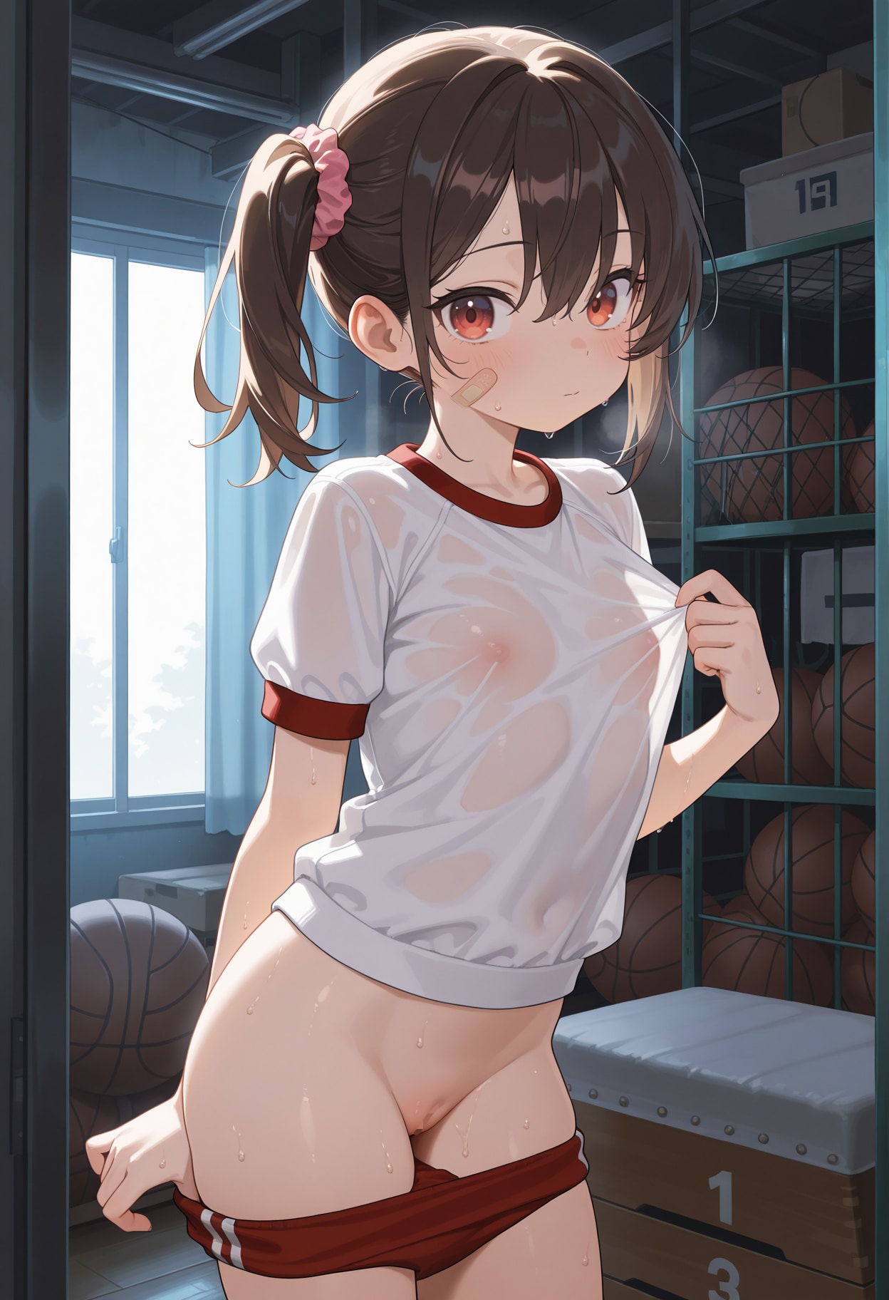 ちょっと汗かいちゃった…でも、これからもっと汗かくんでしょ？ …いいよね？