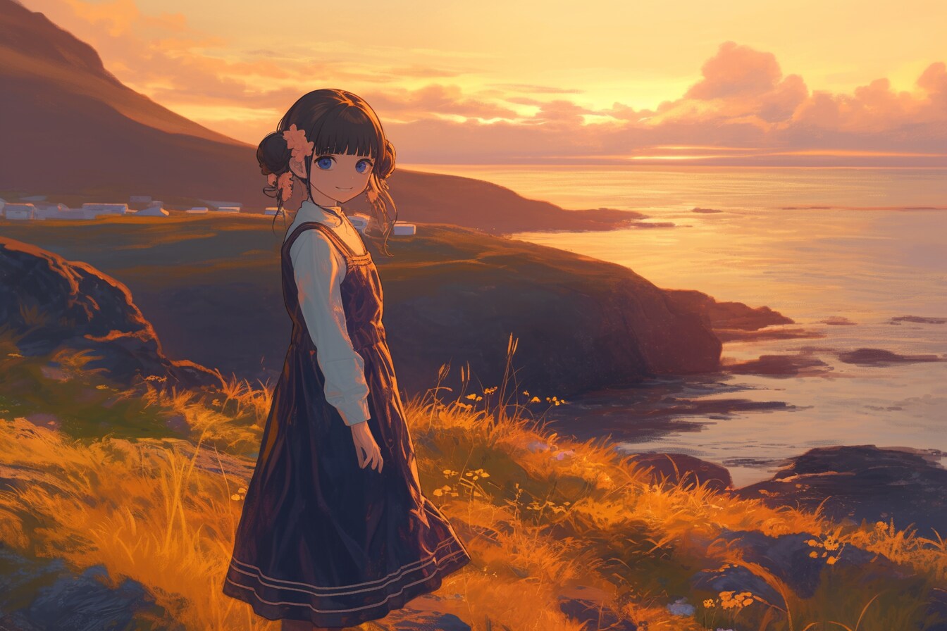 夕暮れのおだんごちゃん🍡✨140 | の人気AIイラスト・グラビア