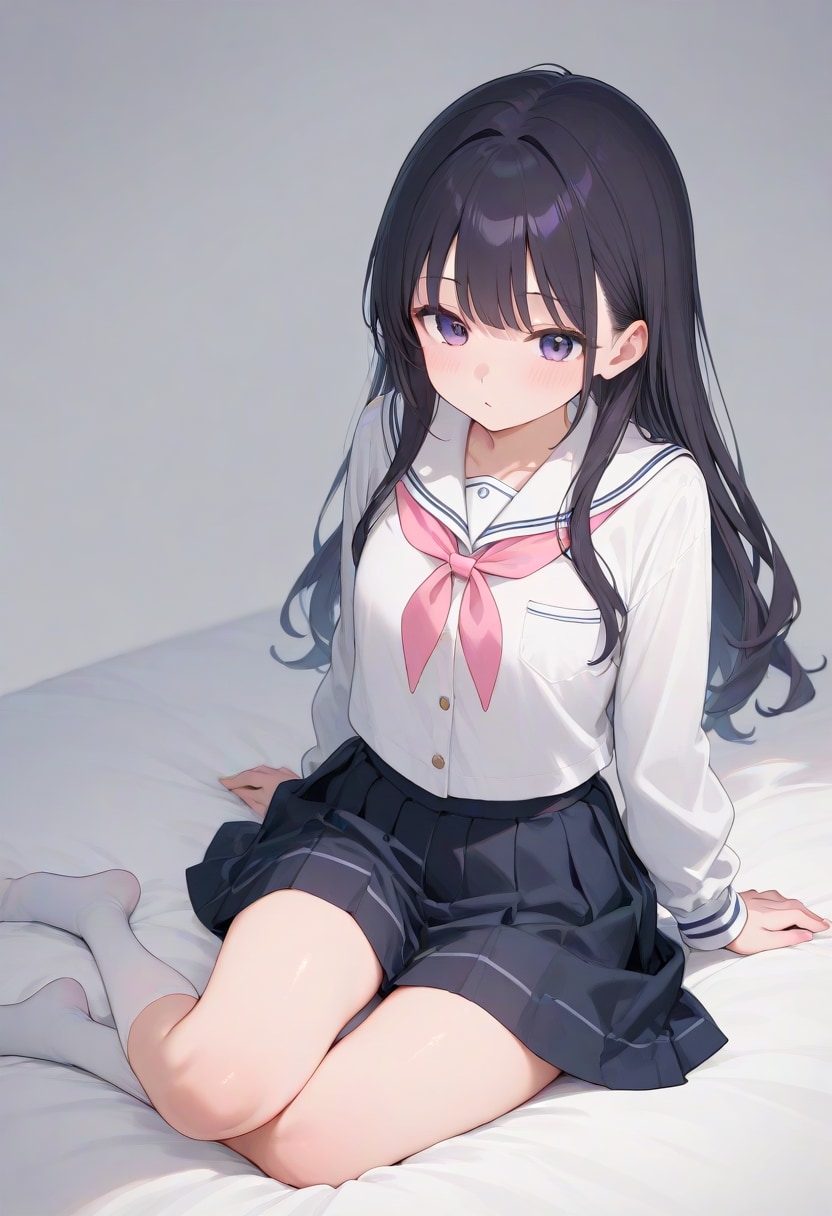 黒髪の美少女(2) | の人気AIイラスト・グラビア