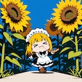 おピッツァと サンフラワーと メイドちゃん???? 2枚目