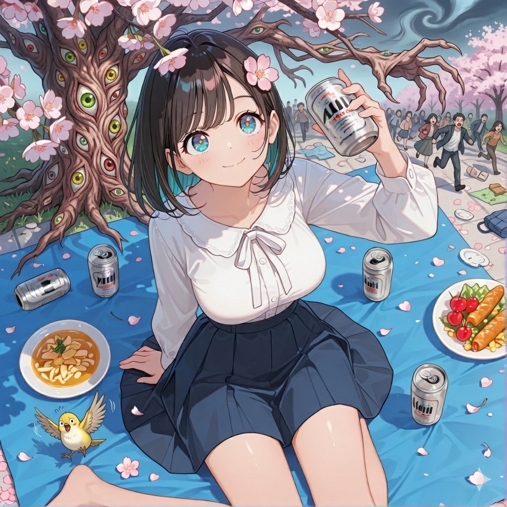 花見中におばけ桜