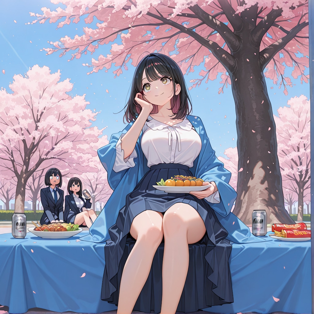 花見中におばけ桜