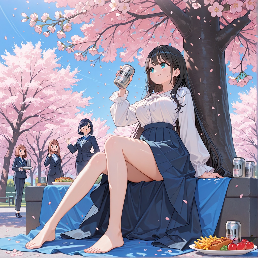 花見中におばけ桜