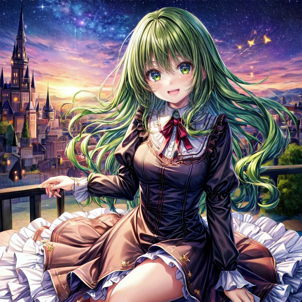お城と女の子 a girl with the caslte