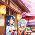 桜とお団子 2枚目