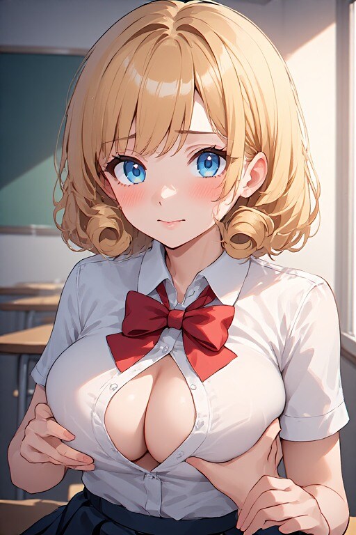 教室で