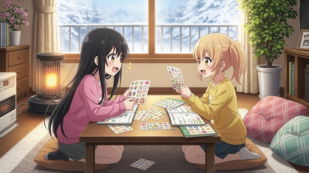 それ交換しよ？冬のリビングのシール交渉