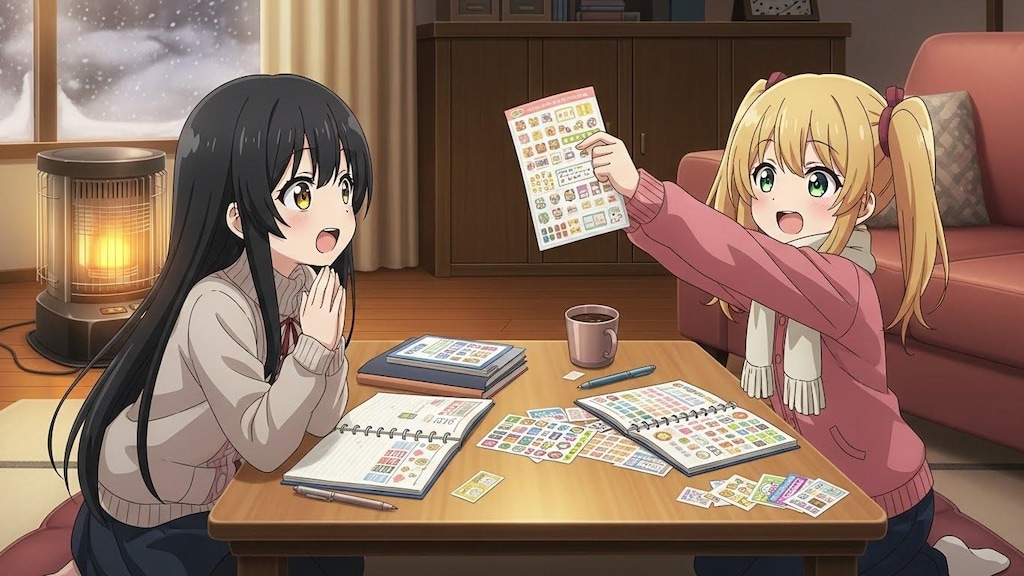 それ交換しよ？冬のリビングのシール交渉