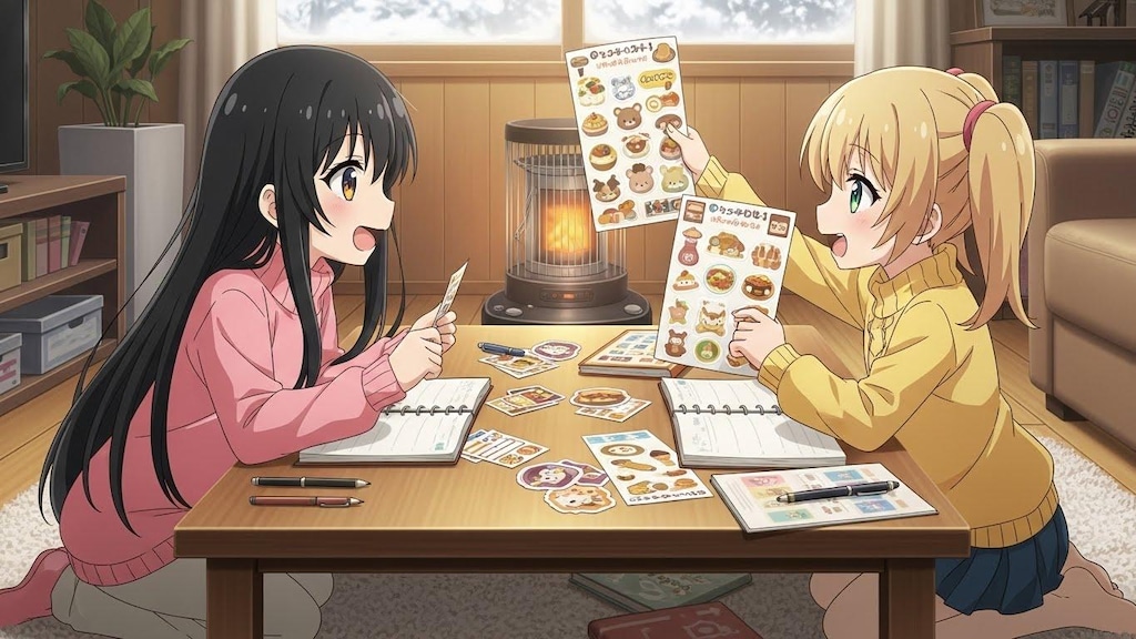 それ交換しよ？冬のリビングのシール交渉