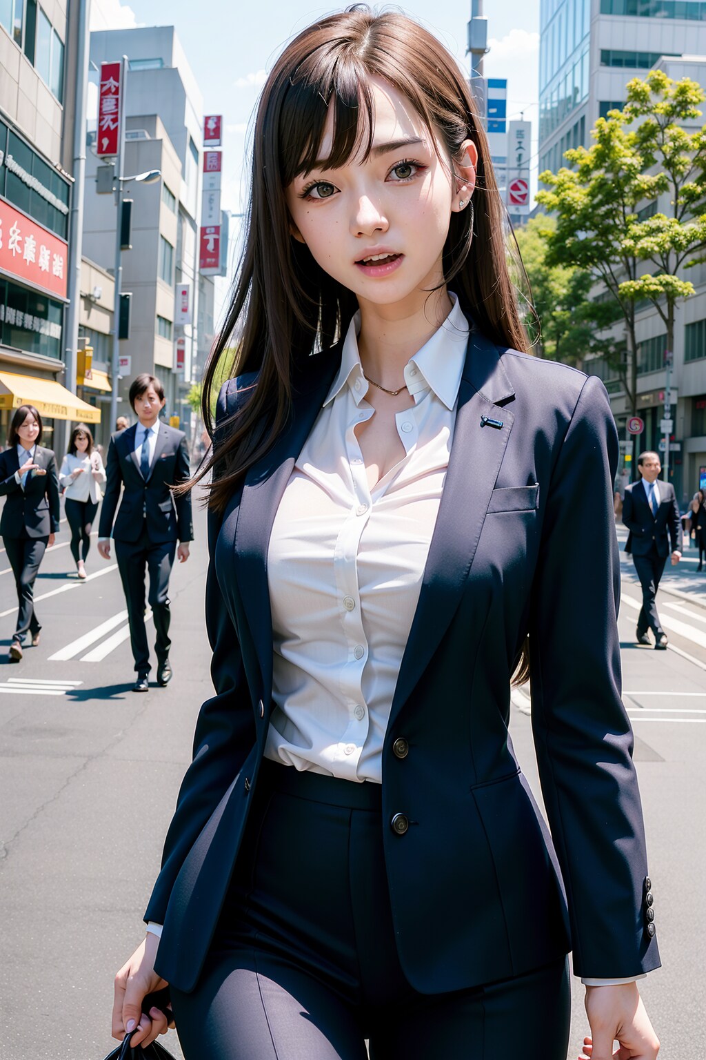 スーツ女子と外回り01