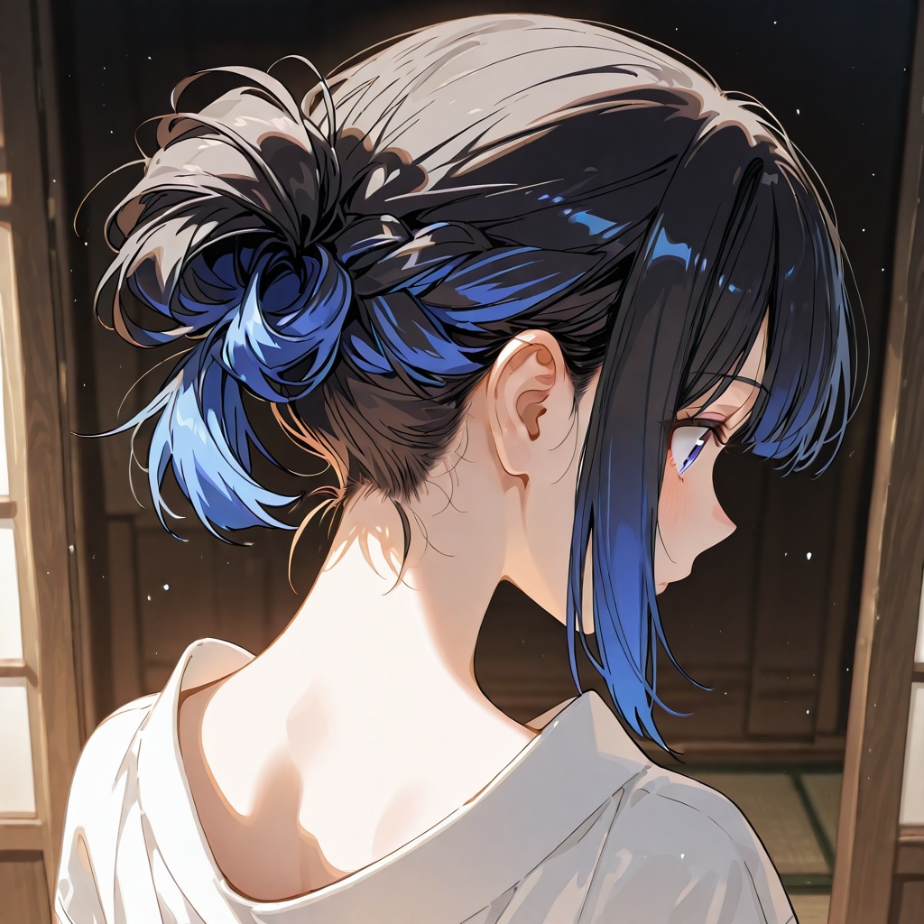 黒髪ロング 美しいうなじ