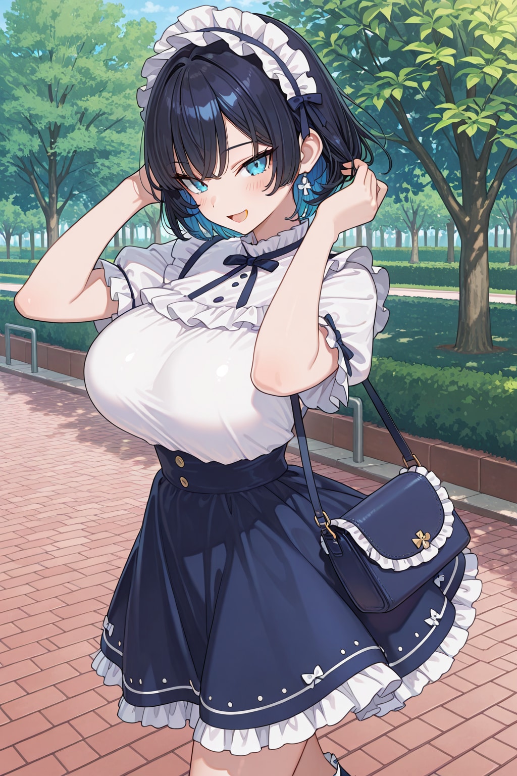 フリフリにイメチェンのツリ目さん