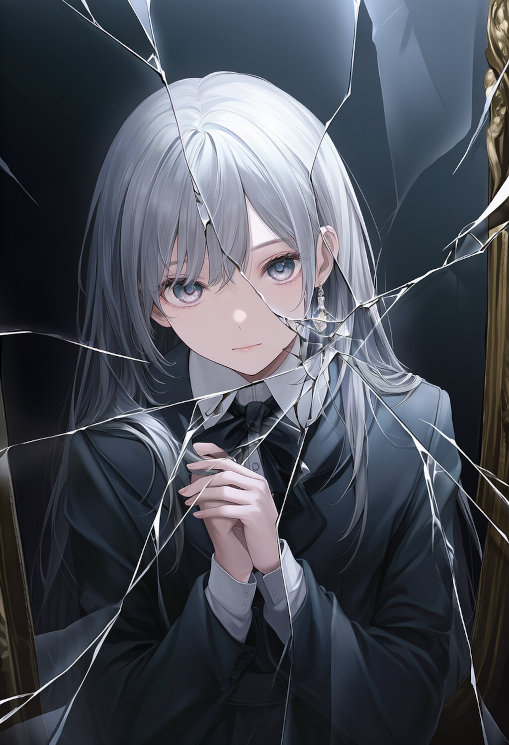 鏡が割れてミラーれない!