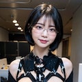 眼鏡ボンテージでポロリ 3枚目