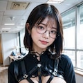 眼鏡ボンテージでポロリ 9枚目