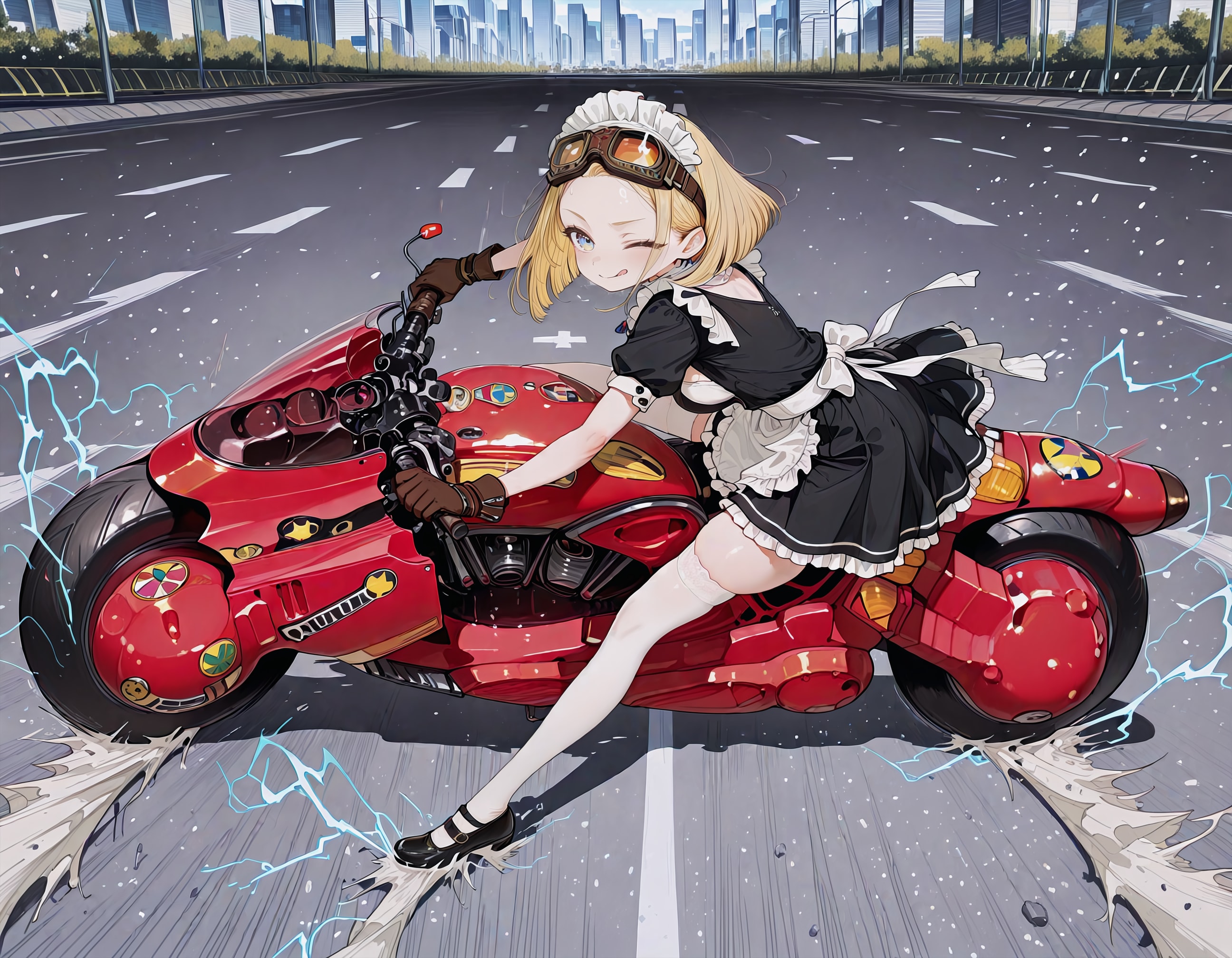 いっけな～い 白バイ千切っちゃった♡