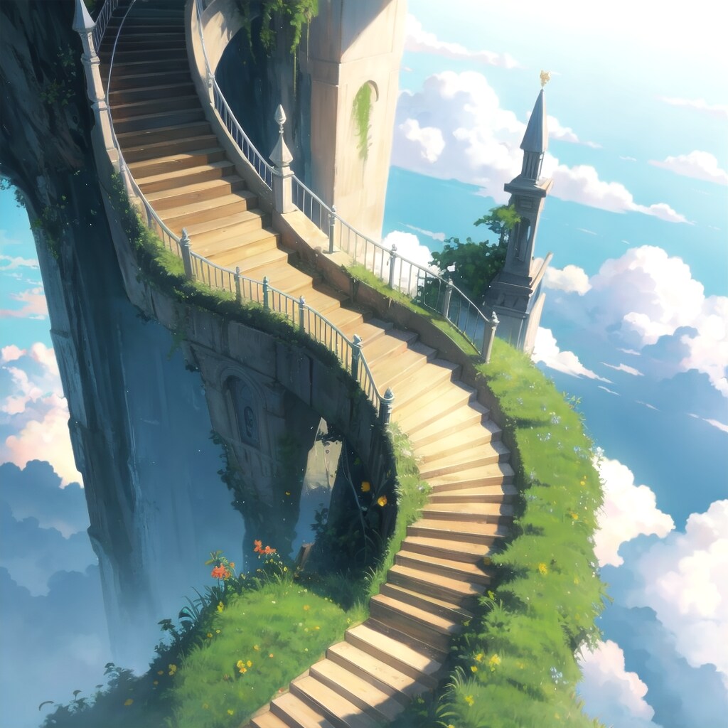 天への階段 | の人気AIイラスト・グラビア