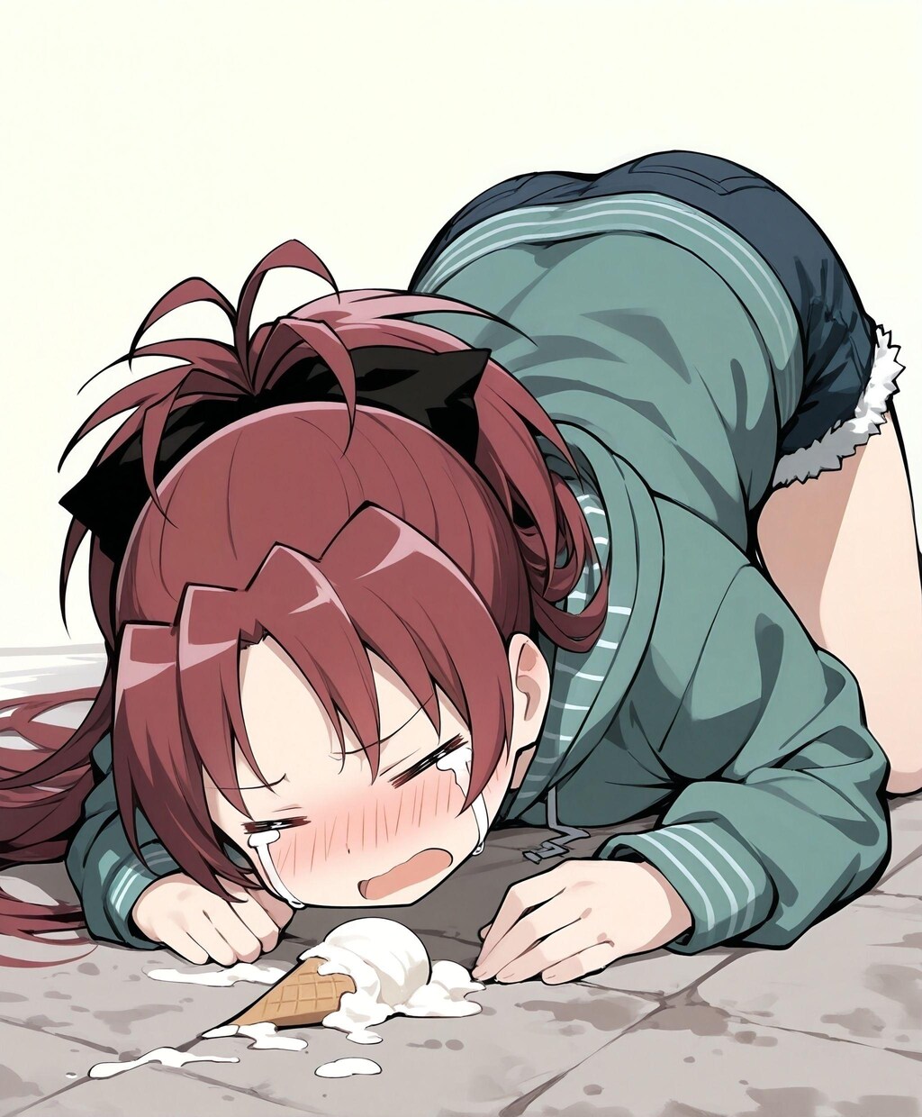 アイスクリームを落としちゃった杏子ちゃん