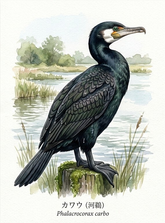 鳥(水彩画)(Gemini)(99) | の人気AIイラスト・グラビア