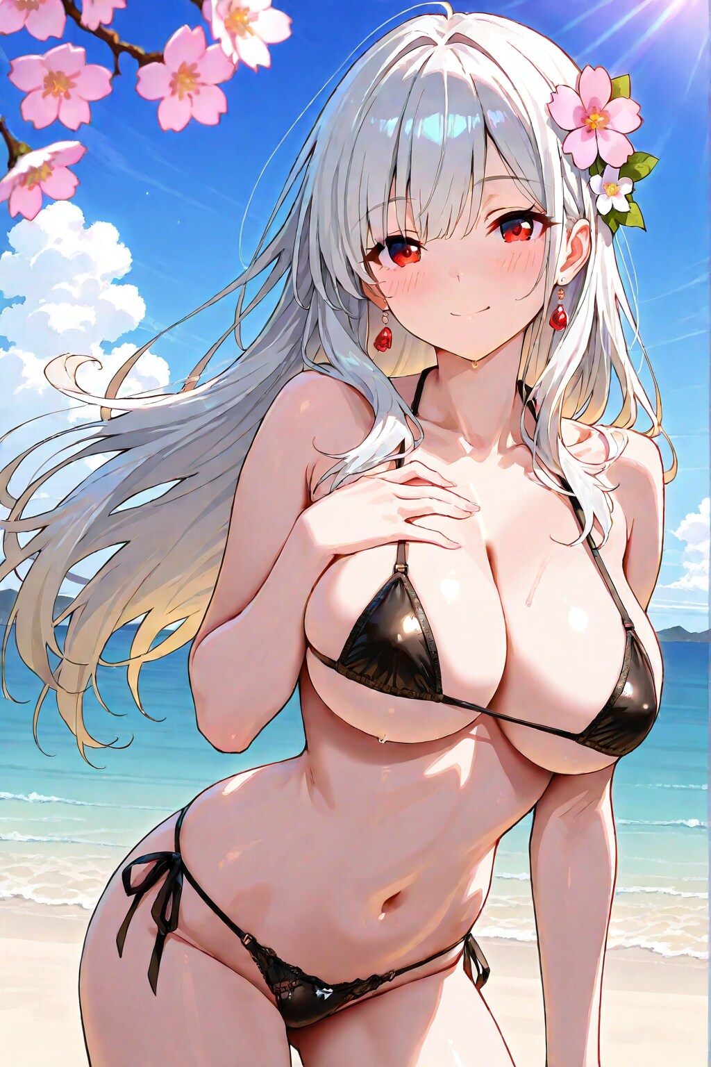 桜とビキニ