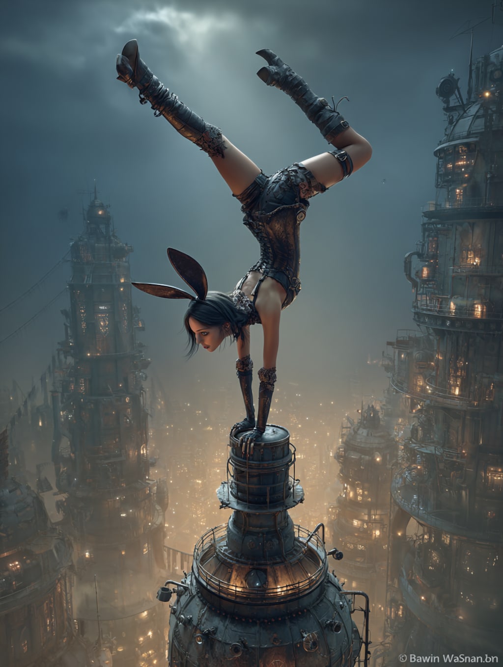 デスバニーの逆立ち