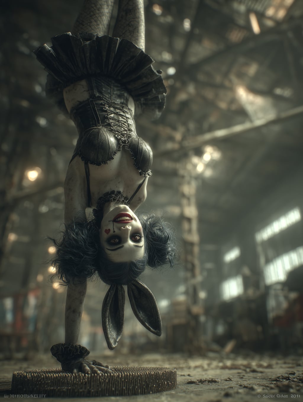 デスバニーの逆立ち