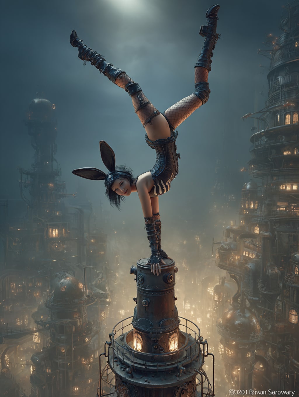 デスバニーの逆立ち