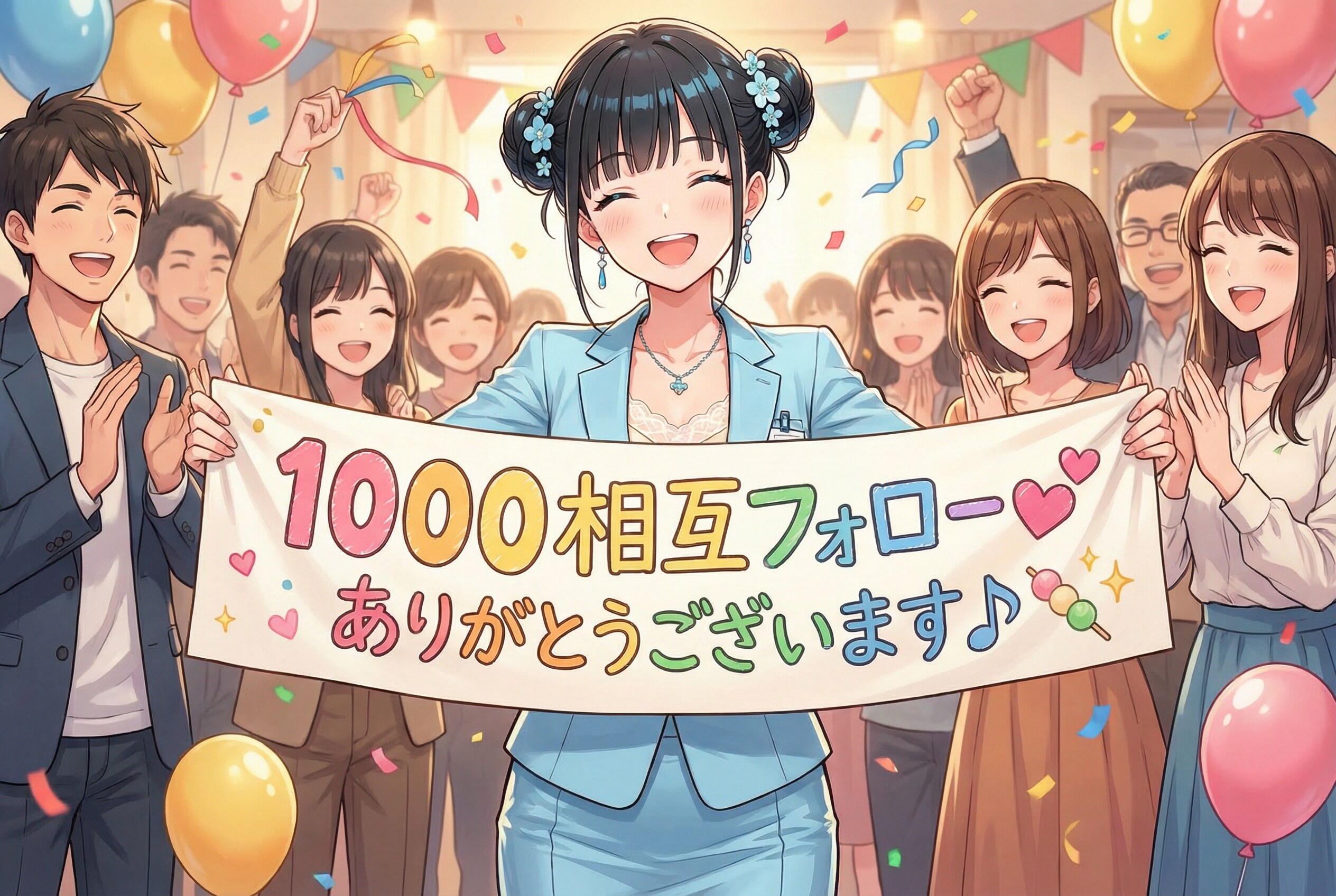 1000相互フォロー💞ありがとうございます♪🍡✨ | の人気AIイラスト・グラビア