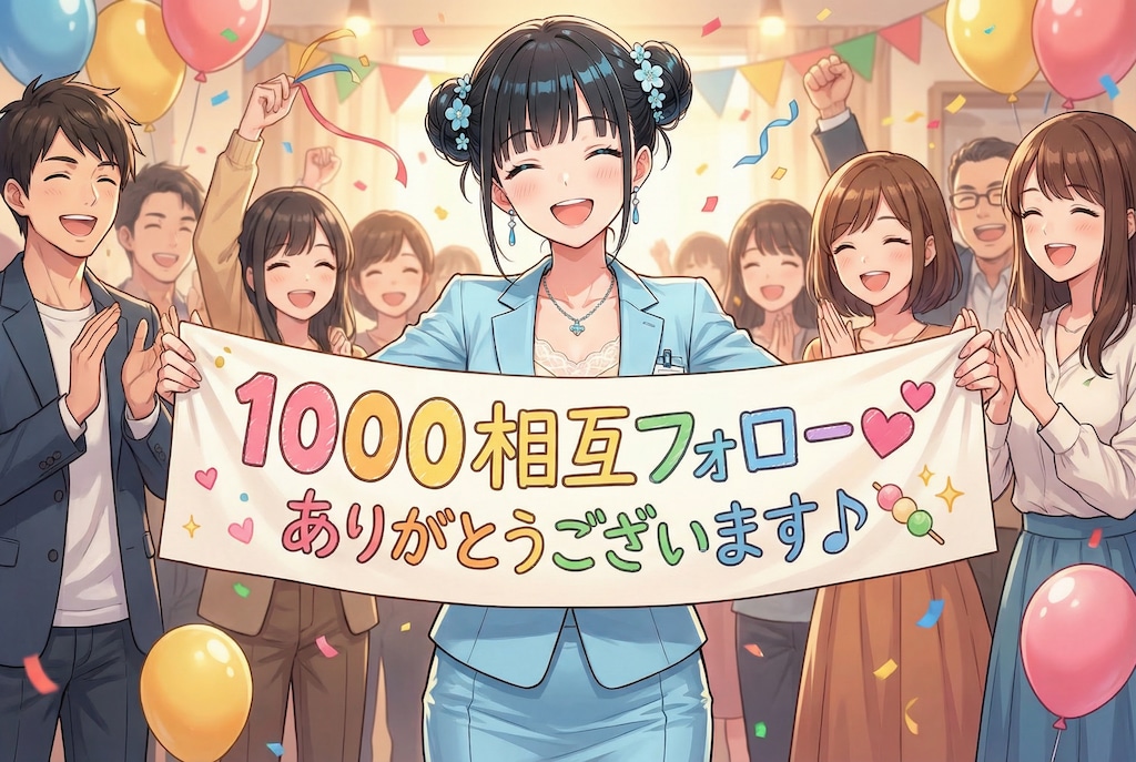 1000相互フォロー💞ありがとうございます♪🍡✨