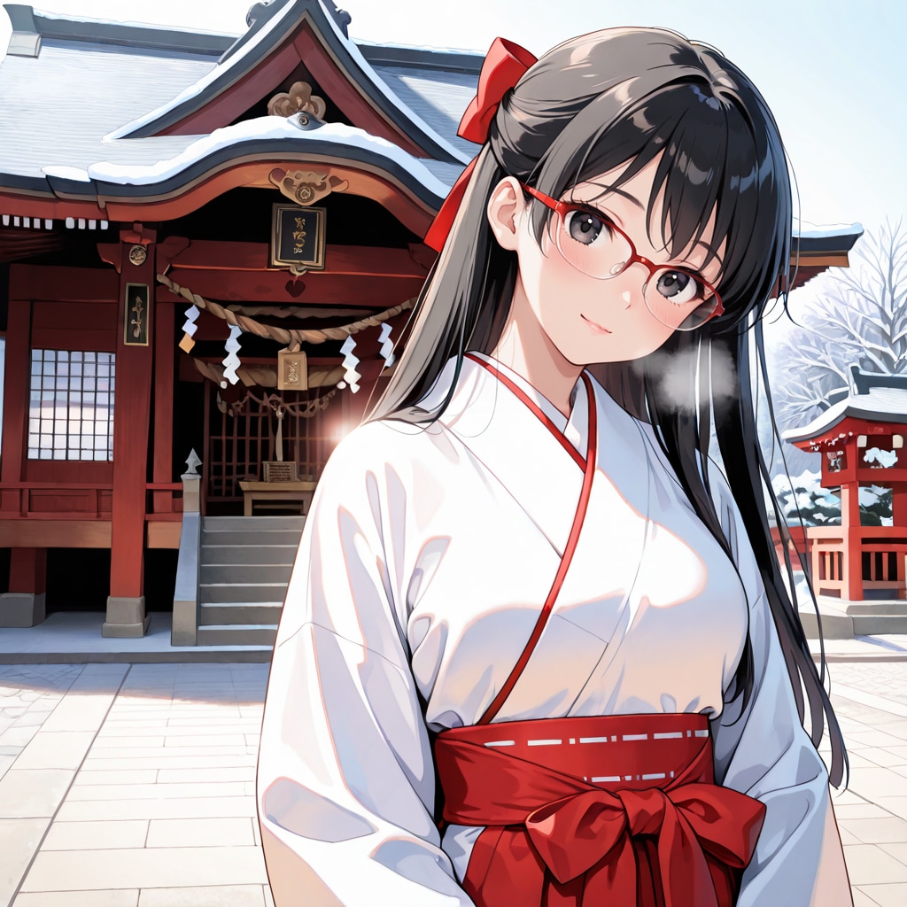 詩織ちゃん、巫女バイト２ | の人気AIイラスト・グラビア