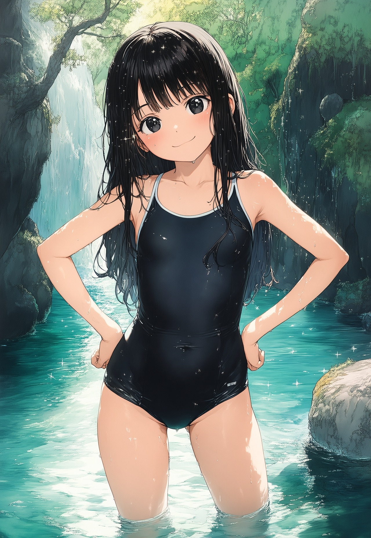 夏の川遊び