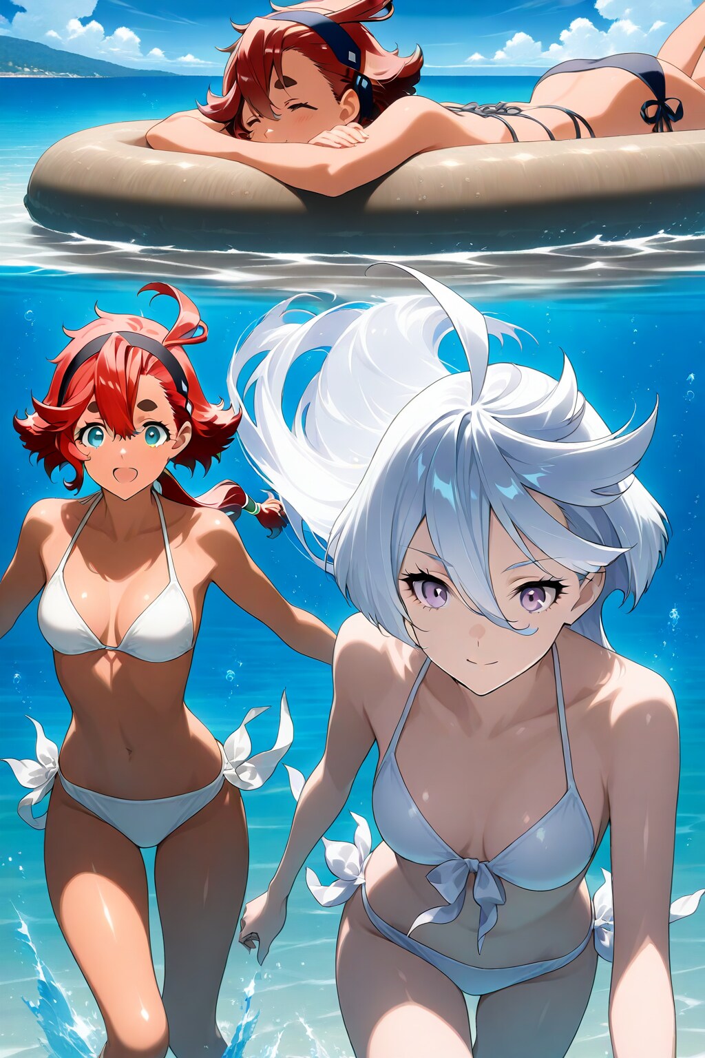 スレッタとミオリネの地球でバカンス👙🏖️❤️