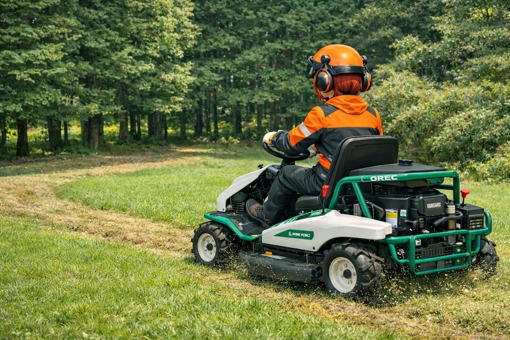 設定図から現場へ ― 乗用モアで行う実用的草刈り作業