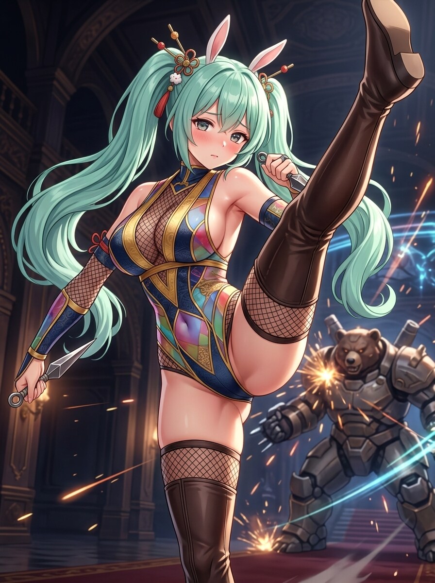 みどツイぴょん。対魔忍スーツ