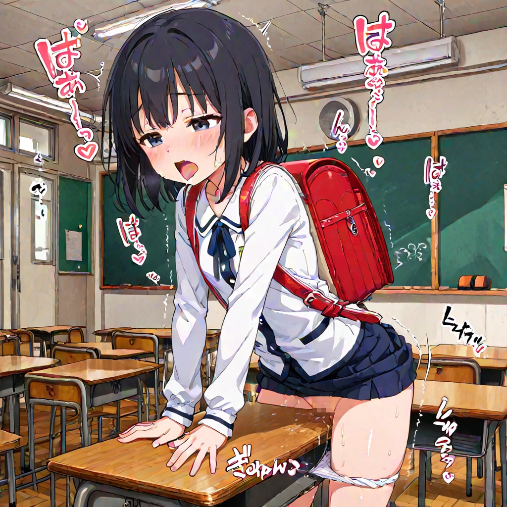 [12枚] 「ひろしちゃんの机でおまたこするときもちぃ～のぉ」 「それじゃあもっときもちぃくしてやるよ」 「すご～い！もっときもちぃ～！あ～！？あ～！！あぁああああ♥」（ロリっ子大集合・大人向け４６７