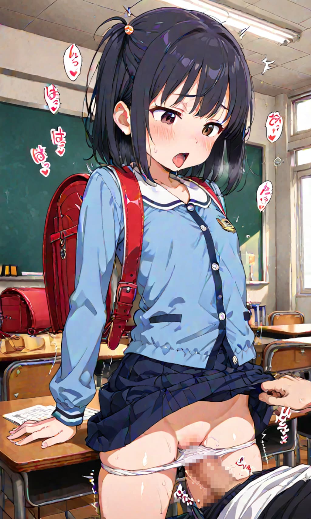 [12枚] 「ひろしちゃんの机でおまたこするときもちぃ～のぉ」 「それじゃあもっときもちぃくしてやるよ」 「すご～い！もっときもちぃ～！あ～！？あ～！！あぁああああ♥」（ロリっ子大集合・大人向け４６７