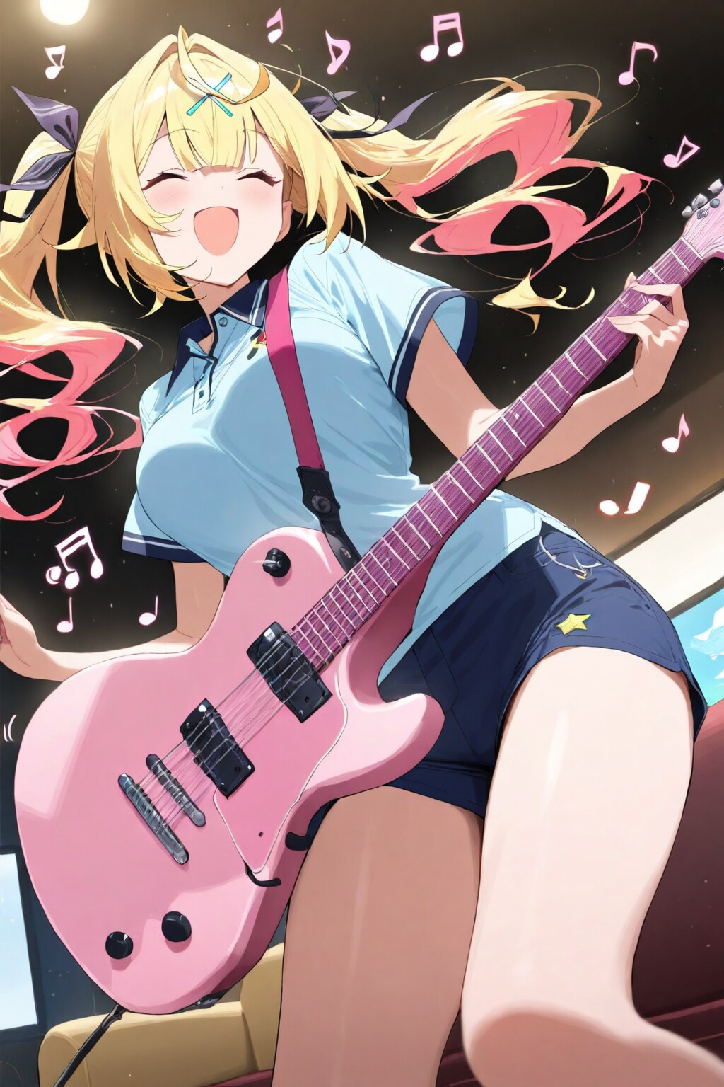 来年2月に予定されているライブに向け張り切って練習するサラちゃん