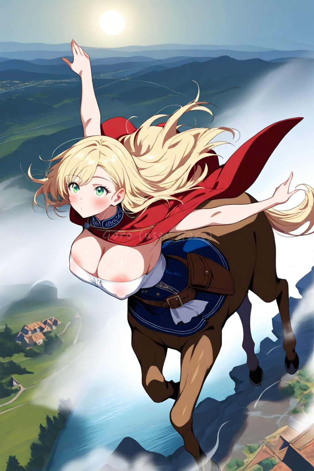 早朝散歩のケンタウロス