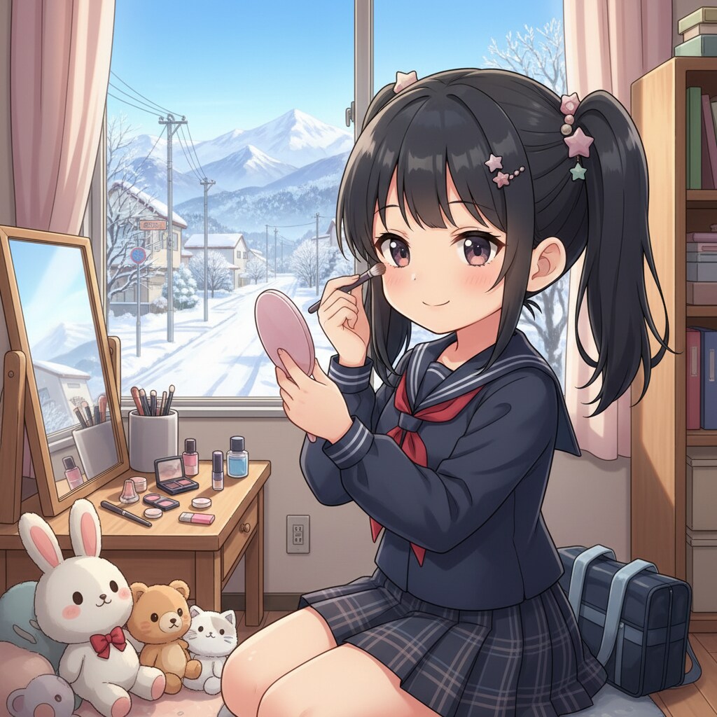 黒ツイさん。朝メイク