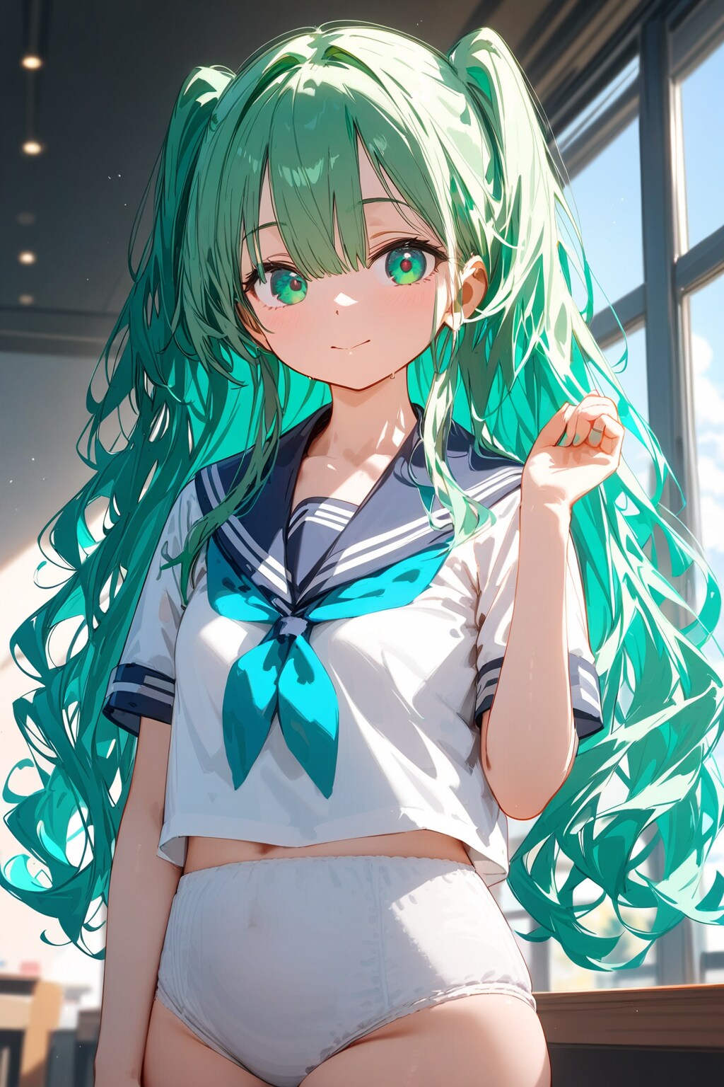 初音ミク　セーラー服とブルマー